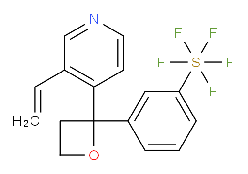 3-(2-(3-vinylpyridin-4-yl)oxetan-2-yl)(pentafluoromercapto)benzene