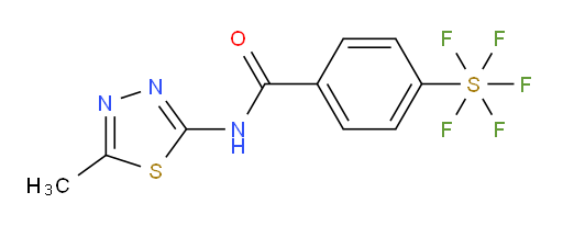4-(pentafluoromercapto)-N-(5-methyl-1,3,4-thiadiazol-2-yl)benzamide