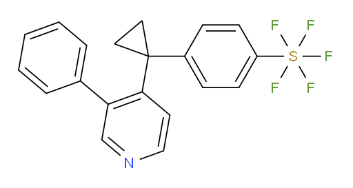 4-(1-(3-phenylpyridin-4-yl)cyclopropyl)(pentafluoromercapto)benzene