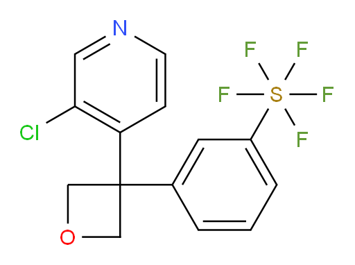 3-(3-(3-chloropyridin-4-yl)oxetan-3-yl)(pentafluoromercapto)benzene