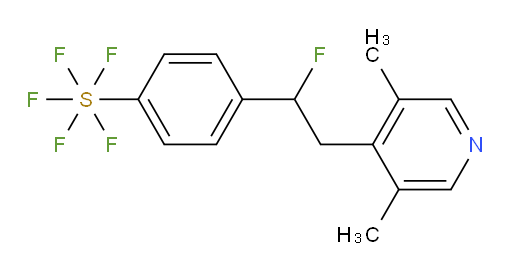 4-(2-(3,5-dimethylpyridin-4-yl)-1-fluoroethyl)(pentafluoromercapto)benzene