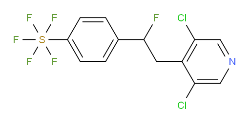 4-(2-(3,5-dichloropyridin-4-yl)-1-fluoroethyl)(pentafluoromercapto)benzene