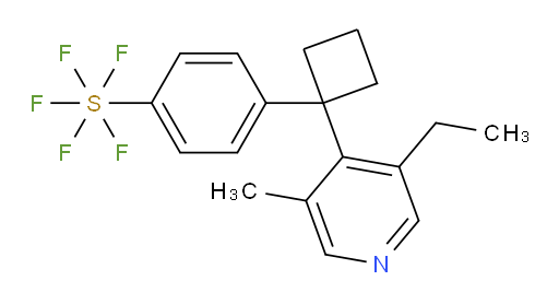 4-(1-(3-ethyl-5-methylpyridin-4-yl)cyclobutyl)(pentafluoromercapto)benzene