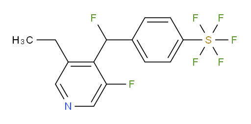 4-((3-ethyl-5-fluoropyridin-4-yl)fluoromethyl)(pentafluoromercapto)benzene