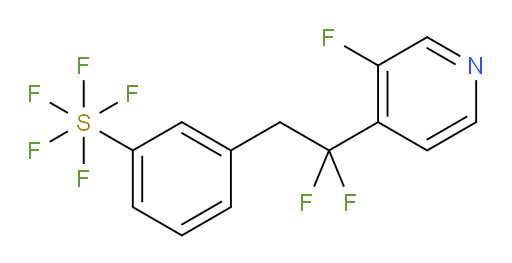 3-(2,2-difluoro-2-(3-fluoropyridin-4-yl)ethyl)(pentafluoromercapto)benzene