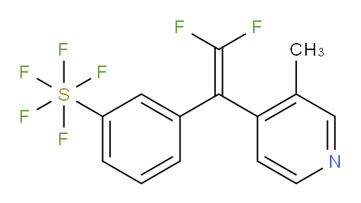3-(2,2-difluoro-1-(3-methylpyridin-4-yl)vinyl)(pentafluoromercapto)benzene