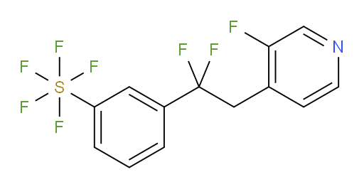 3-(1,1-difluoro-2-(3-fluoropyridin-4-yl)ethyl)(pentafluoromercapto)benzene