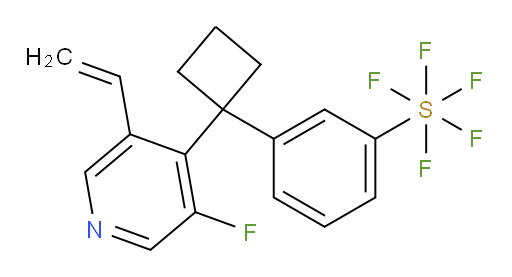 3-(1-(3-fluoro-5-vinylpyridin-4-yl)cyclobutyl)(pentafluoromercapto)benzene