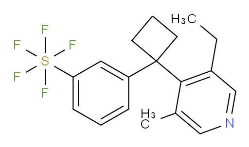 3-(1-(3-ethyl-5-methylpyridin-4-yl)cyclobutyl)(pentafluoromercapto)benzene
