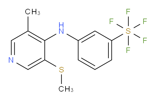 3-((3-methyl-5-(methylthio)pyridin-4-yl)amino)(pentafluoromercapto)benzene