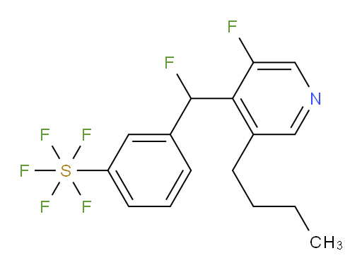 3-((3-butyl-5-fluoropyridin-4-yl)fluoromethyl)(pentafluoromercapto)benzene