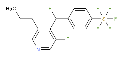 4-(fluoro(3-fluoro-5-propylpyridin-4-yl)methyl)(pentafluoromercapto)benzene