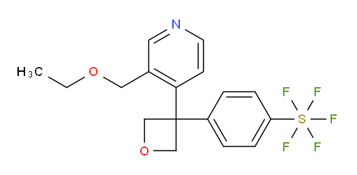 4-(3-(3-(ethoxymethyl)pyridin-4-yl)oxetan-3-yl)(pentafluoromercapto)benzene