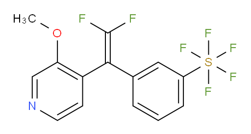 3-(2,2-difluoro-1-(3-methoxypyridin-4-yl)vinyl)(pentafluoromercapto)benzene