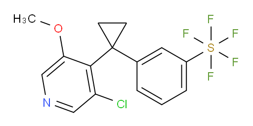 3-(1-(3-chloro-5-methoxypyridin-4-yl)cyclopropyl)(pentafluoromercapto)benzene