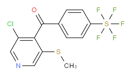 (3-chloro-5-(methylthio)pyridin-4-yl)(4-(pentafluoromercapto)phenyl)methanone