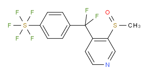 4-(difluoro(3-(methylsulfinyl)pyridin-4-yl)methyl)(pentafluoromercapto)benzene