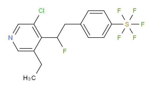4-(2-(3-chloro-5-ethylpyridin-4-yl)-2-fluoroethyl)(pentafluoromercapto)benzene