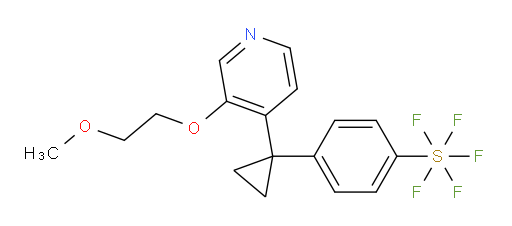 4-(1-(3-(2-methoxyethoxy)pyridin-4-yl)cyclopropyl)(pentafluoromercapto)benzene