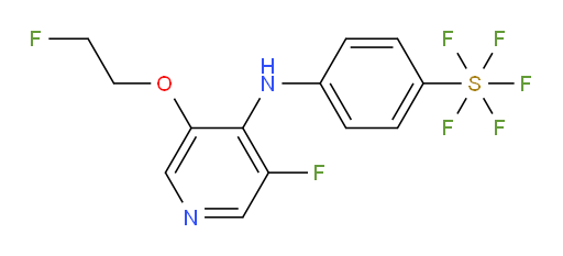 4-((3-fluoro-5-(2-fluoroethoxy)pyridin-4-yl)amino)(pentafluoromercapto)benzene