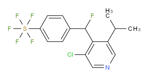 4-((3-chloro-5-isopropylpyridin-4-yl)fluoromethyl)(pentafluoromercapto)benzene