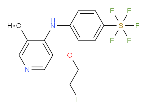 4-((3-(2-fluoroethoxy)-5-methylpyridin-4-yl)amino)(pentafluoromercapto)benzene
