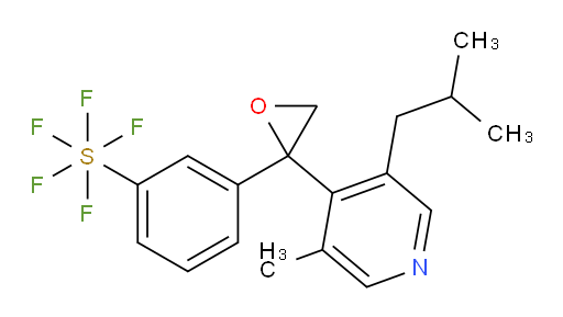 3-(2-(3-isobutyl-5-methylpyridin-4-yl)oxiran-2-yl)(pentafluoromercapto)benzene