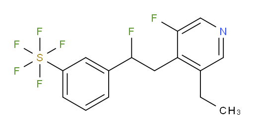 3-(2-(3-ethyl-5-fluoropyridin-4-yl)-1-fluoroethyl)(pentafluoromercapto)benzene