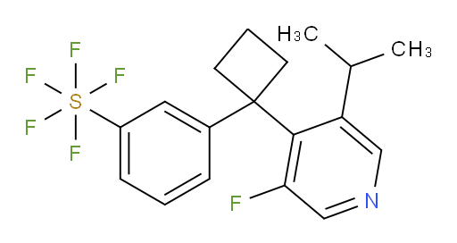 3-(1-(3-fluoro-5-isopropylpyridin-4-yl)cyclobutyl)(pentafluoromercapto)benzene