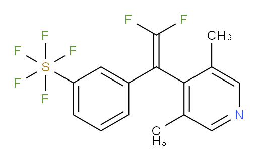 3-(1-(3,5-dimethylpyridin-4-yl)-2,2-difluorovinyl)(pentafluoromercapto)benzene
