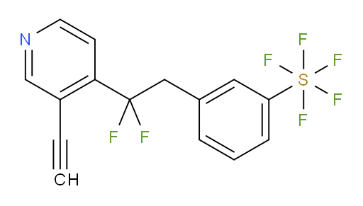 3-(2-(3-ethynylpyridin-4-yl)-2,2-difluoroethyl)(pentafluoromercapto)benzene