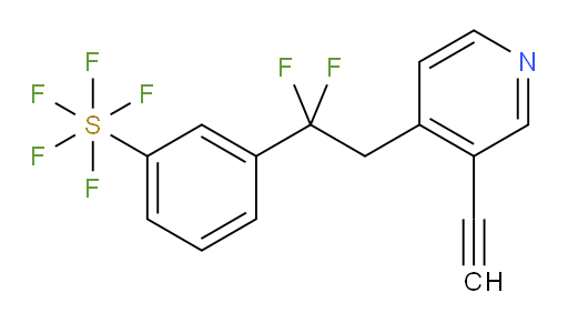 3-(2-(3-ethynylpyridin-4-yl)-1,1-difluoroethyl)(pentafluoromercapto)benzene