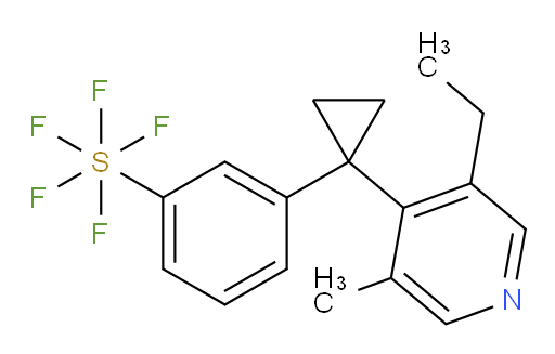 3-(1-(3-ethyl-5-methylpyridin-4-yl)cyclopropyl)(pentafluoromercapto)benzene