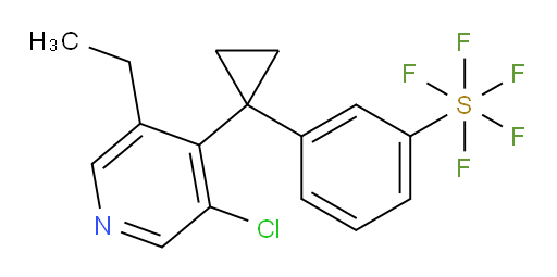 3-(1-(3-chloro-5-ethylpyridin-4-yl)cyclopropyl)(pentafluoromercapto)benzene
