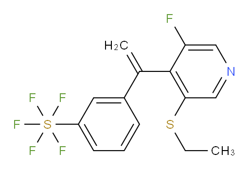 3-(1-(3-(ethylthio)-5-fluoropyridin-4-yl)vinyl)(pentafluoromercapto)benzene