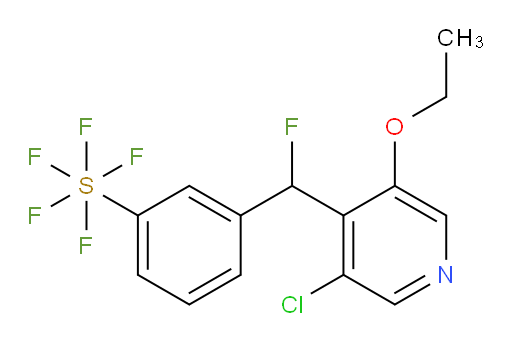 3-((3-chloro-5-ethoxypyridin-4-yl)fluoromethyl)(pentafluoromercapto)benzene