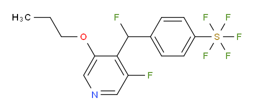4-(fluoro(3-fluoro-5-propoxypyridin-4-yl)methyl)(pentafluoromercapto)benzene