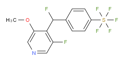 4-(fluoro(3-fluoro-5-methoxypyridin-4-yl)methyl)(pentafluoromercapto)benzene