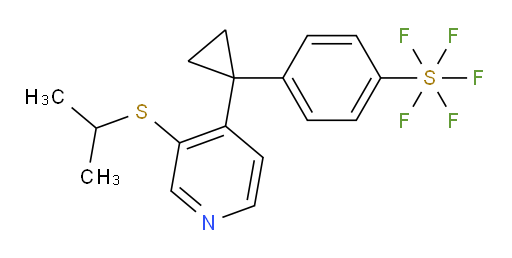 4-(1-(3-(isopropylthio)pyridin-4-yl)cyclopropyl)(pentafluoromercapto)benzene