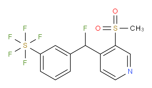 3-(fluoro(3-(methylsulfonyl)pyridin-4-yl)methyl)(pentafluoromercapto)benzene