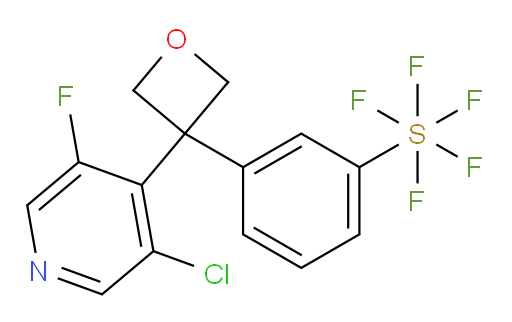 3-(3-(3-chloro-5-fluoropyridin-4-yl)oxetan-3-yl)(pentafluoromercapto)benzene