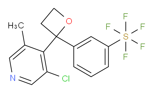 3-(2-(3-chloro-5-methylpyridin-4-yl)oxetan-2-yl)(pentafluoromercapto)benzene
