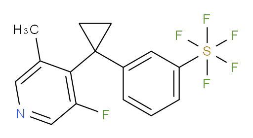 3-(1-(3-fluoro-5-methylpyridin-4-yl)cyclopropyl)(pentafluoromercapto)benzene