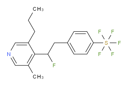 4-(2-fluoro-2-(3-methyl-5-propylpyridin-4-yl)ethyl)(pentafluoromercapto)benzene