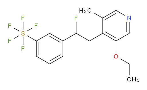 3-(2-(3-ethoxy-5-methylpyridin-4-yl)-1-fluoroethyl)(pentafluoromercapto)benzene
