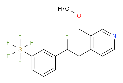 3-(1-fluoro-2-(3-(methoxymethyl)pyridin-4-yl)ethyl)(pentafluoromercapto)benzene