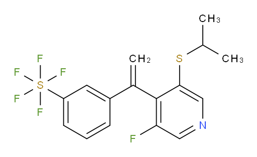 3-(1-(3-fluoro-5-(isopropylthio)pyridin-4-yl)vinyl)(pentafluoromercapto)benzene