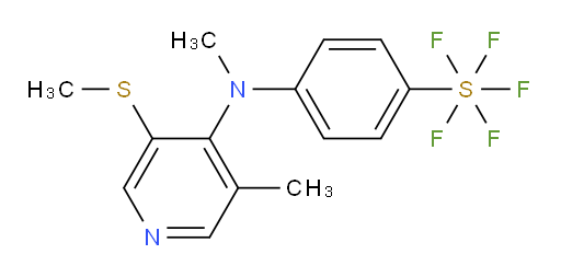 4-(methyl(3-methyl-5-(methylthio)pyridin-4-yl)amino)(pentafluoromercapto)benzene