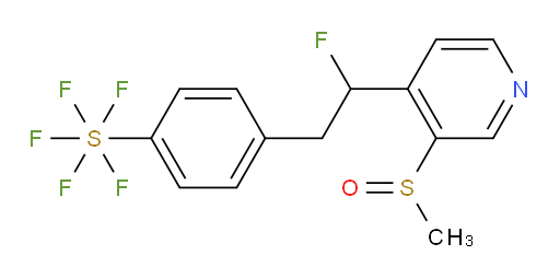 4-(2-fluoro-2-(3-(methylsulfinyl)pyridin-4-yl)ethyl)(pentafluoromercapto)benzene