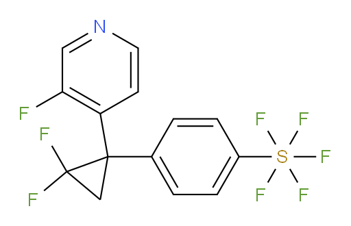 4-(2,2-difluoro-1-(3-fluoropyridin-4-yl)cyclopropyl)(pentafluoromercapto)benzene